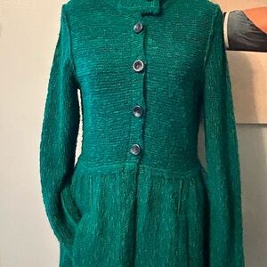 Free People Emerald Green Cotton/Wool Blend